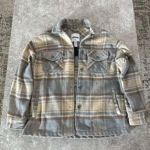 RSQ Women’s Plaid Jacket in Gray and Cream